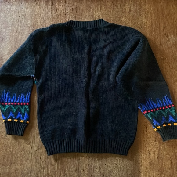 Vintage 90s Ground Control T Rex Dinosaur Cardigan Sweater! - Picture 6 of 6